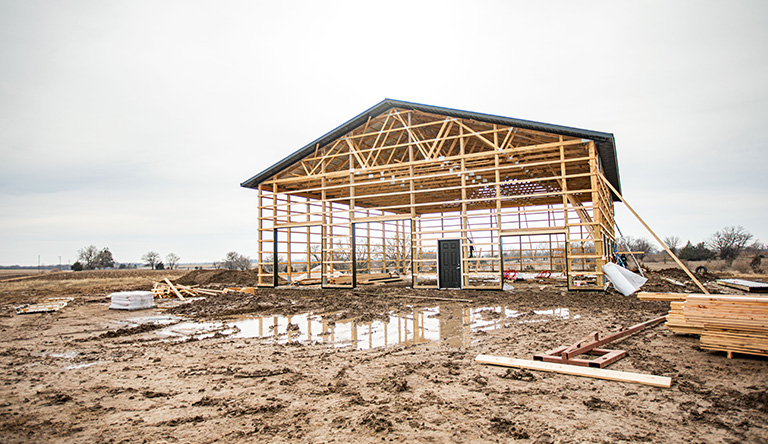 Kansas Housing Grant Deadline - House wood Frame beginning project.